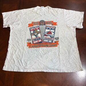 Vintage 1996 NHL Stanley Cup Championship Florida Panthers T Shirt 2XL